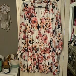 Floral long sleeve dress